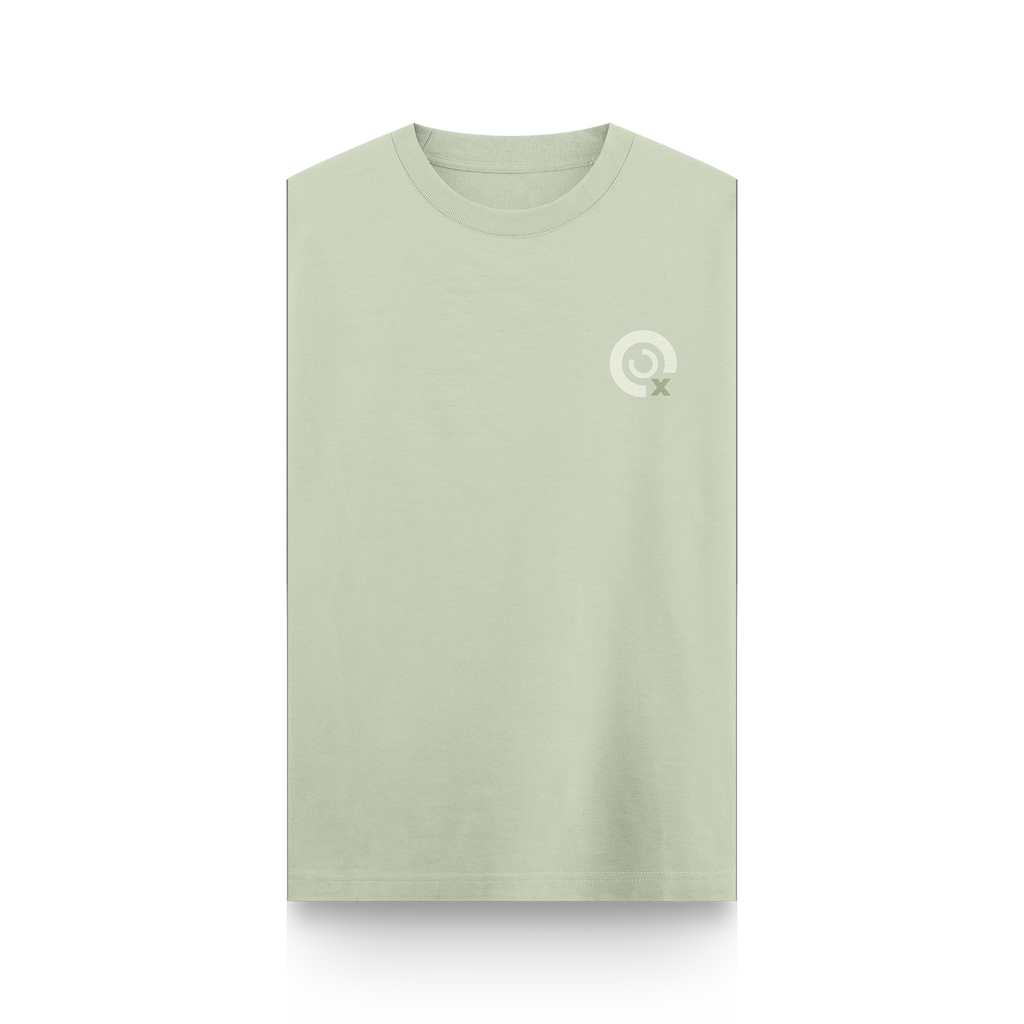 CAMISETA OVERSIZE VERDE MIST - SIN MANGAS