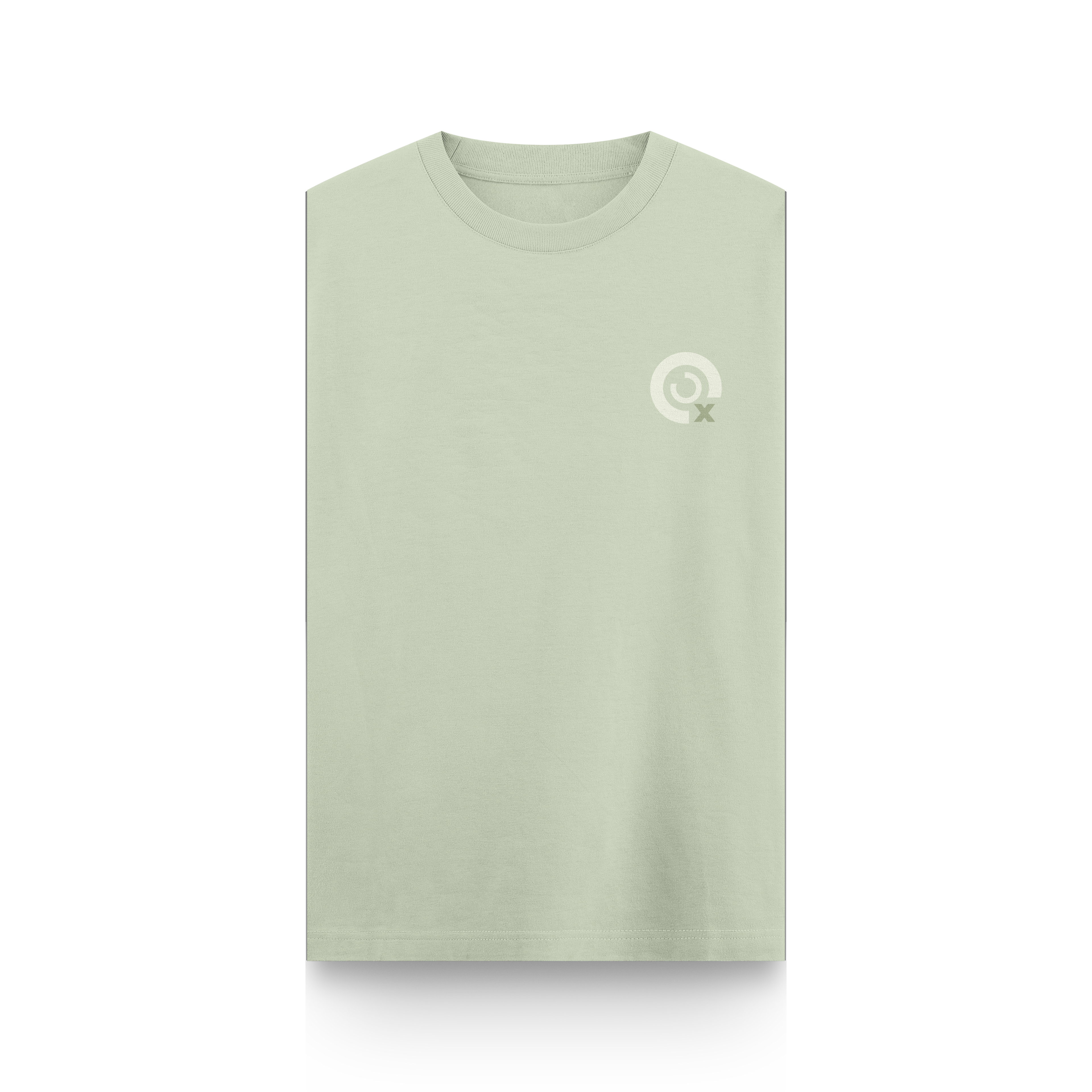CAMISETA OVERSIZE VERDE MIST - SIN MANGAS
