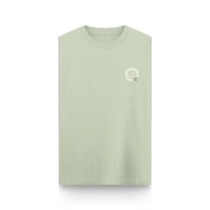 CAMISETA OVERSIZE VERDE MIST - SIN MANGAS