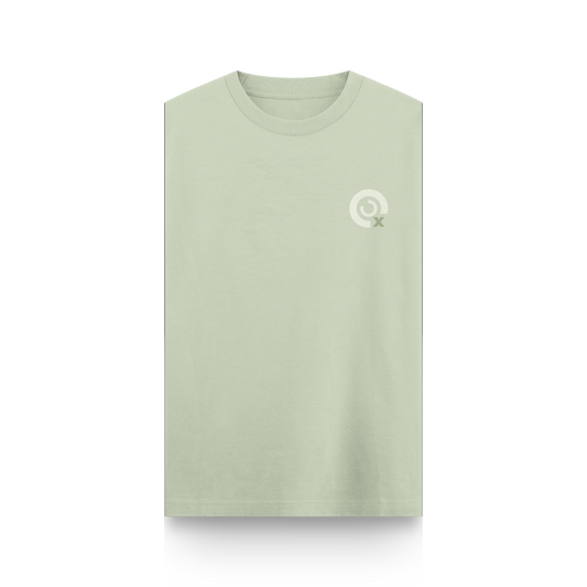 CAMISETA OVERSIZE VERDE MIST - SIN MANGAS