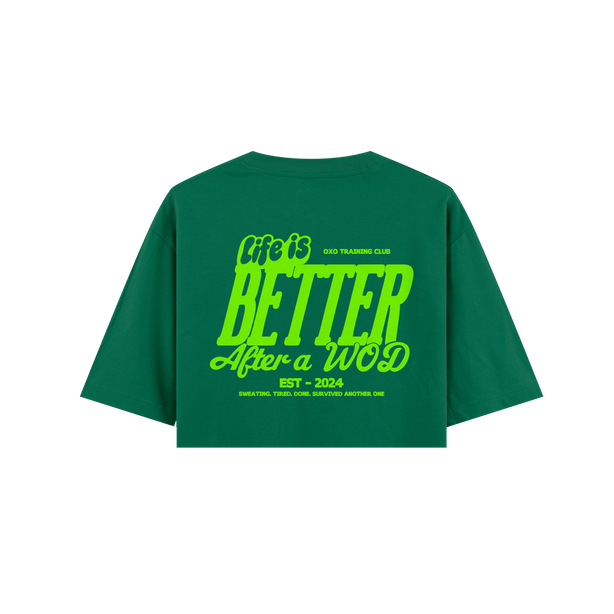 CROP TOP OVERSIZE LIFE IS BETTER