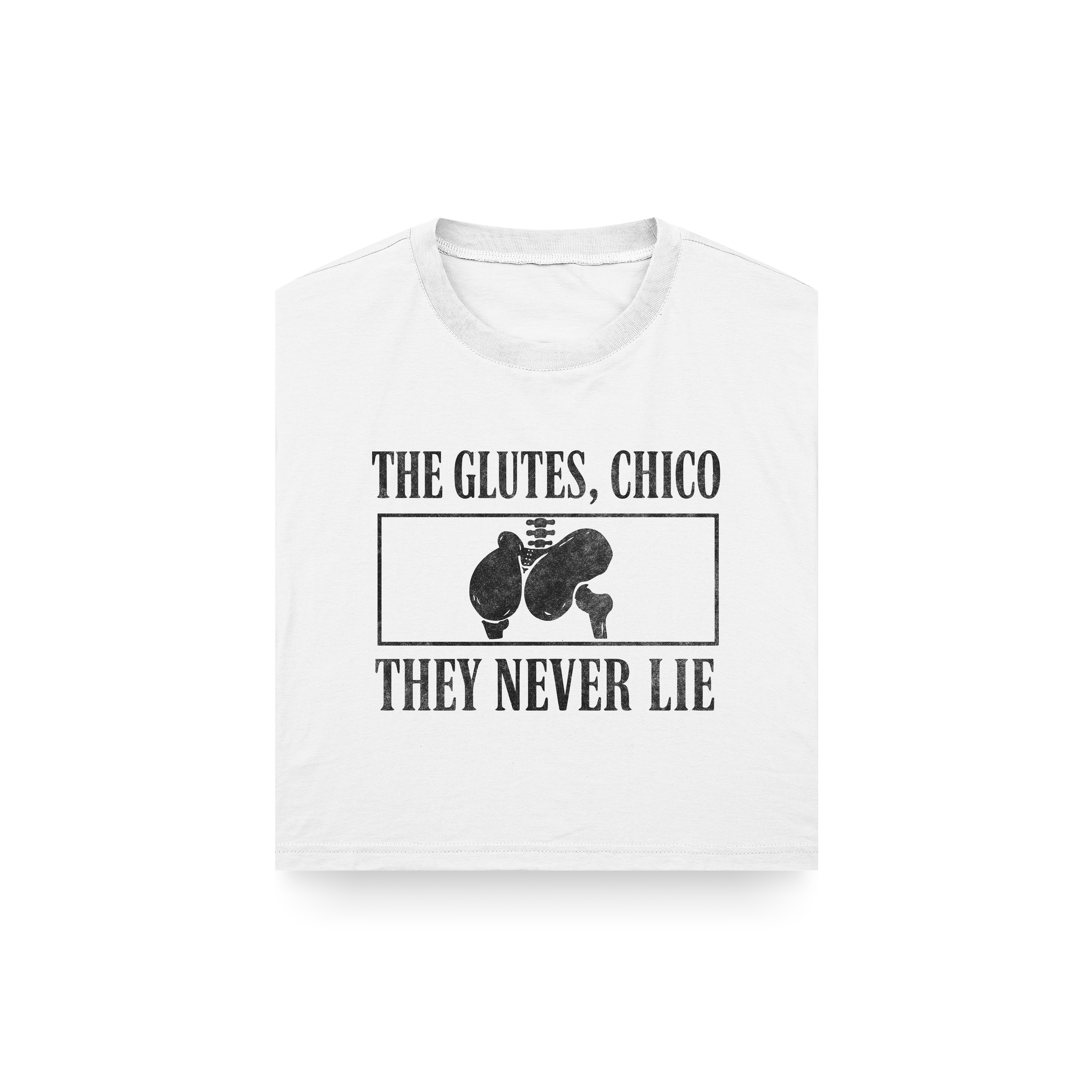 CROP TOP "THE GLUTES, CHICO" - SIN MANGAS