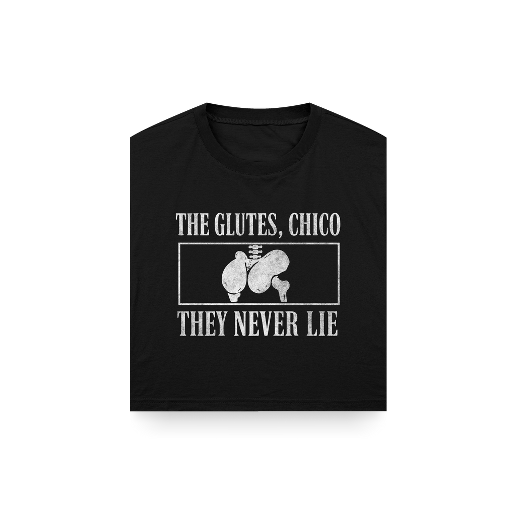 CROP TOP "THE GLUTES, CHICO" - SIN MANGAS