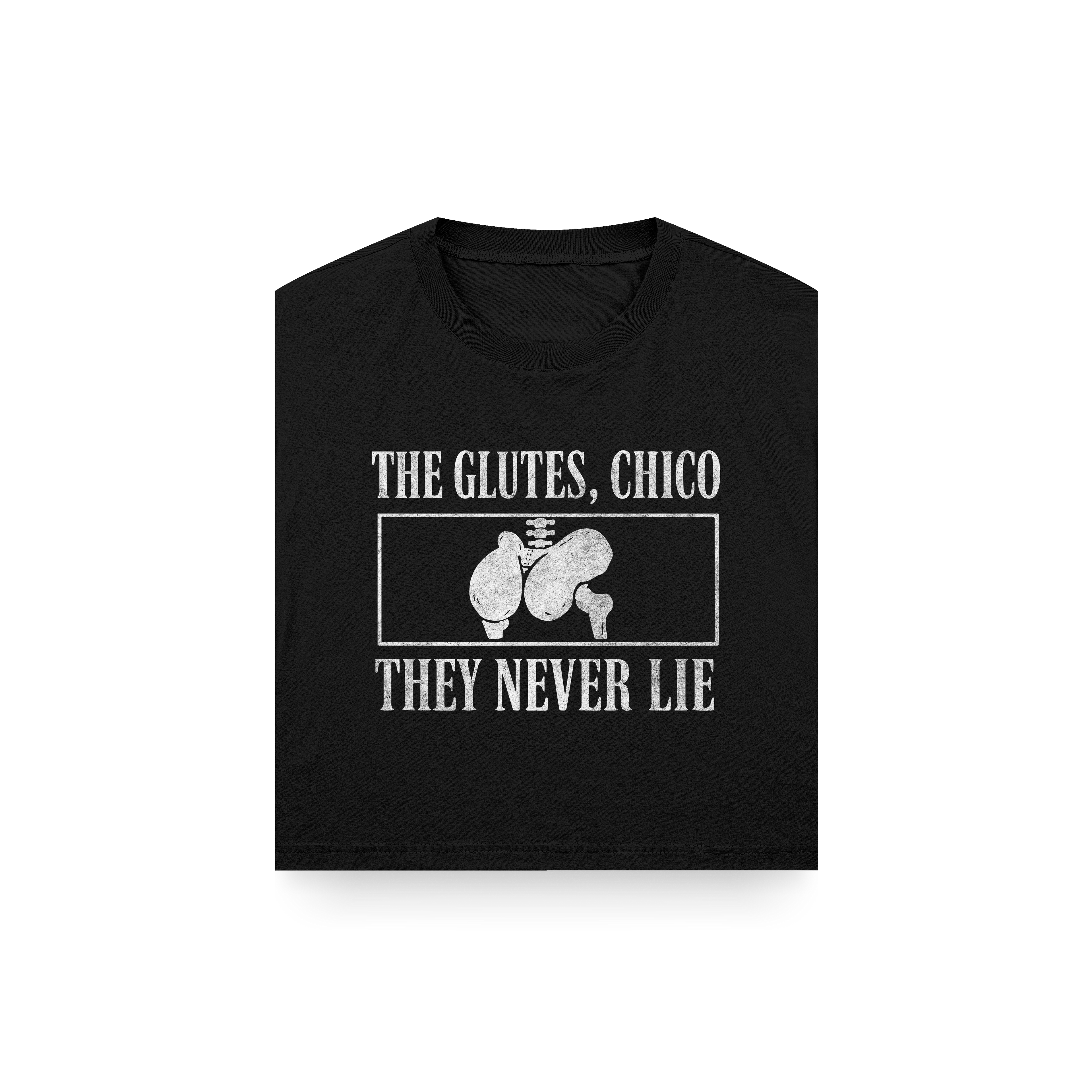 CROP TOP "THE GLUTES, CHICO" - SIN MANGAS