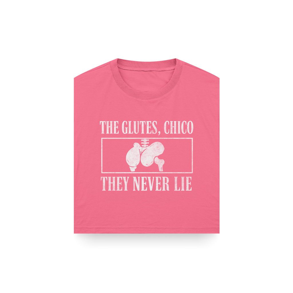 CROP TOP "THE GLUTES, CHICO" - SIN MANGAS