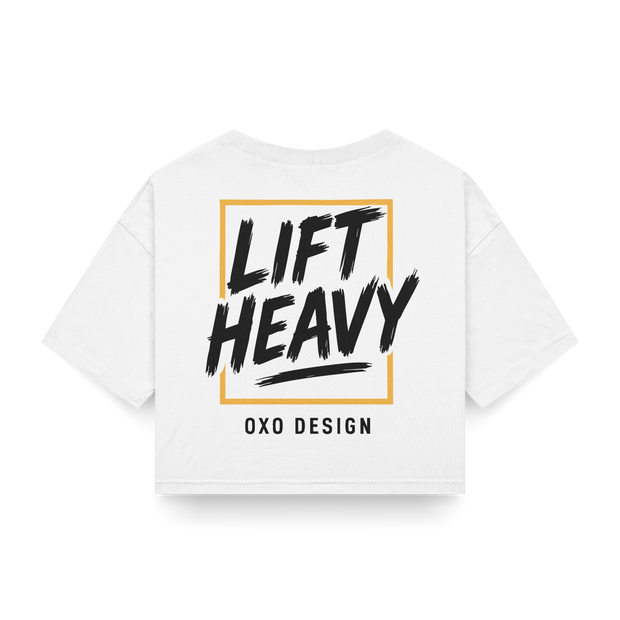 CROPTOP LIFT HEAVY - BLANCO OXO DESIGN