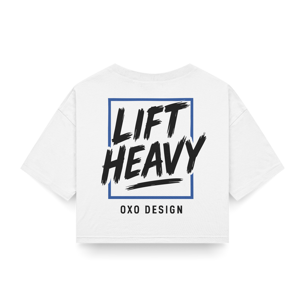 CROPTOP LIFT HEAVY - BLANCO OXO DESIGN