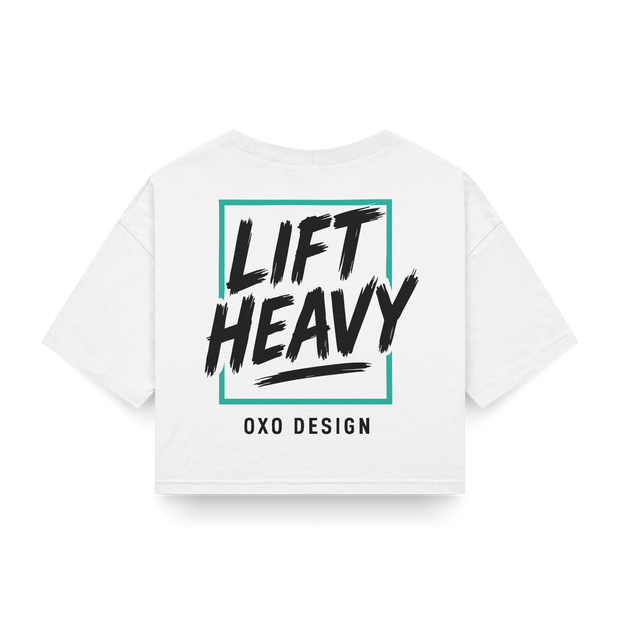 CROPTOP LIFT HEAVY - BLANCO OXO DESIGN