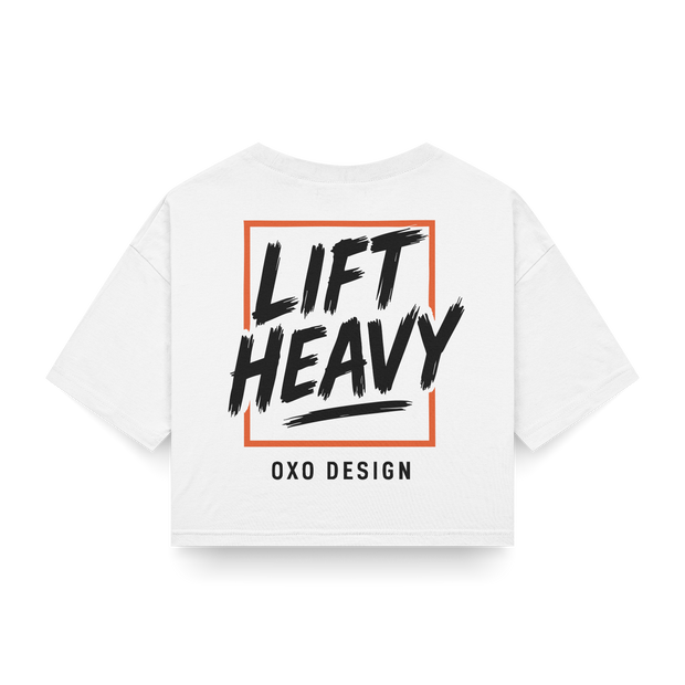 CROPTOP LIFT HEAVY - BLANCO OXO DESIGN