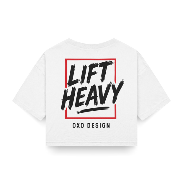 CROPTOP LIFT HEAVY - BLANCO OXO DESIGN