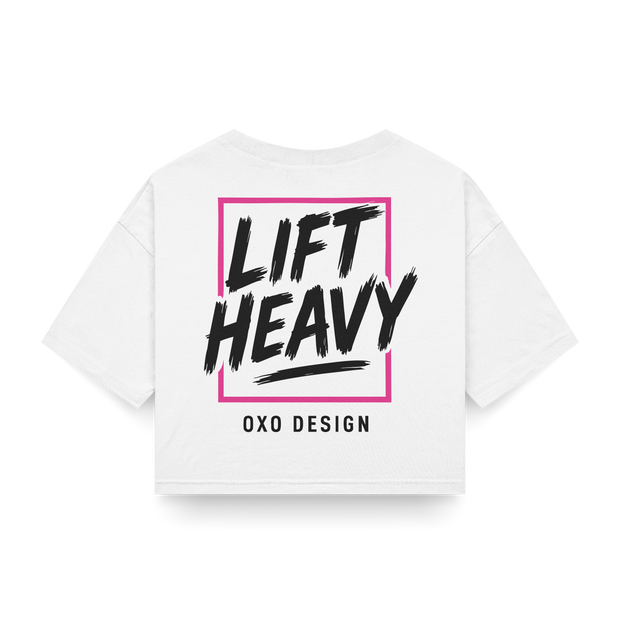 CROPTOP LIFT HEAVY - BLANCO OXO DESIGN