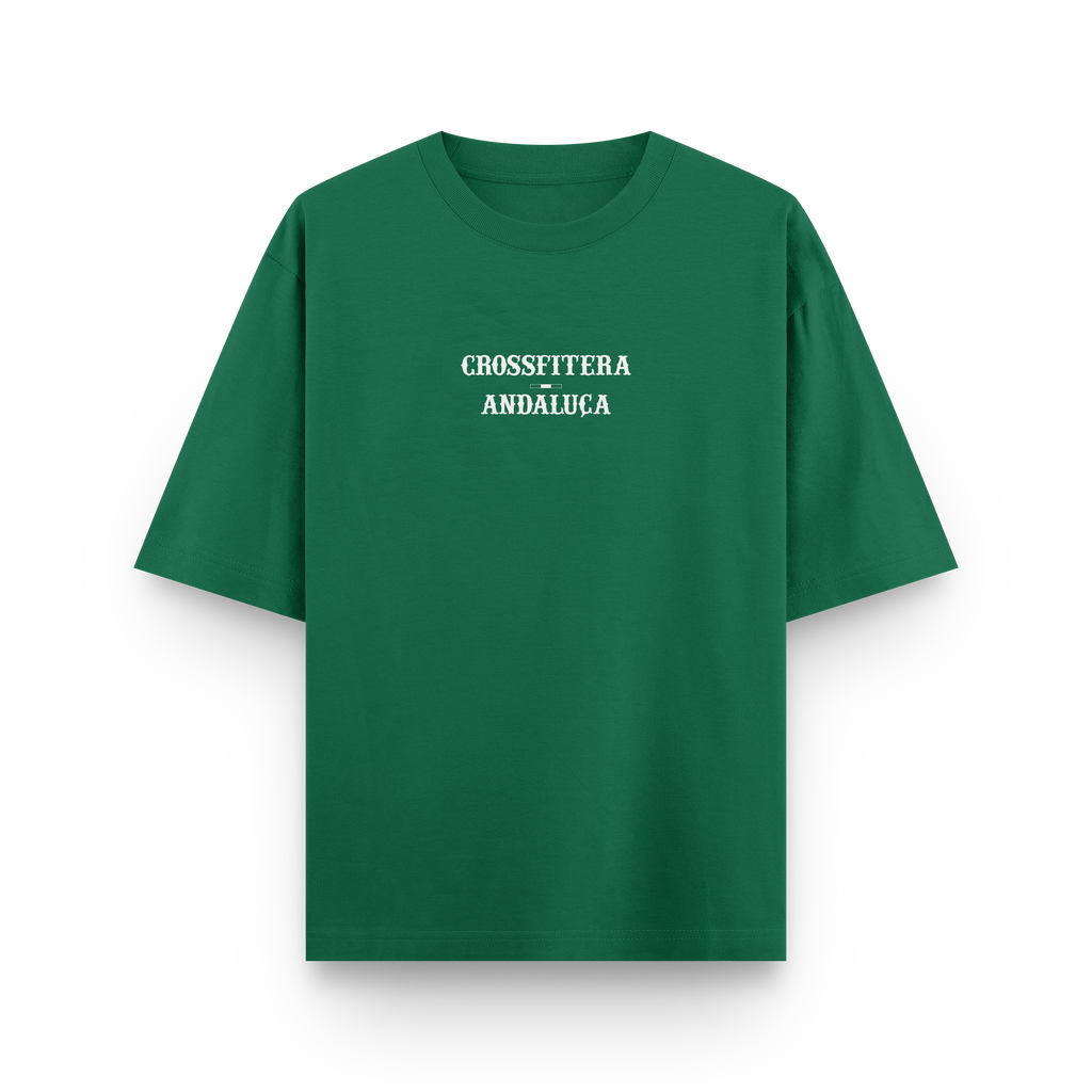 CAMISETA OVERSIZE RELAXED 'CROSSFITERX ANDALÚH' VERDE