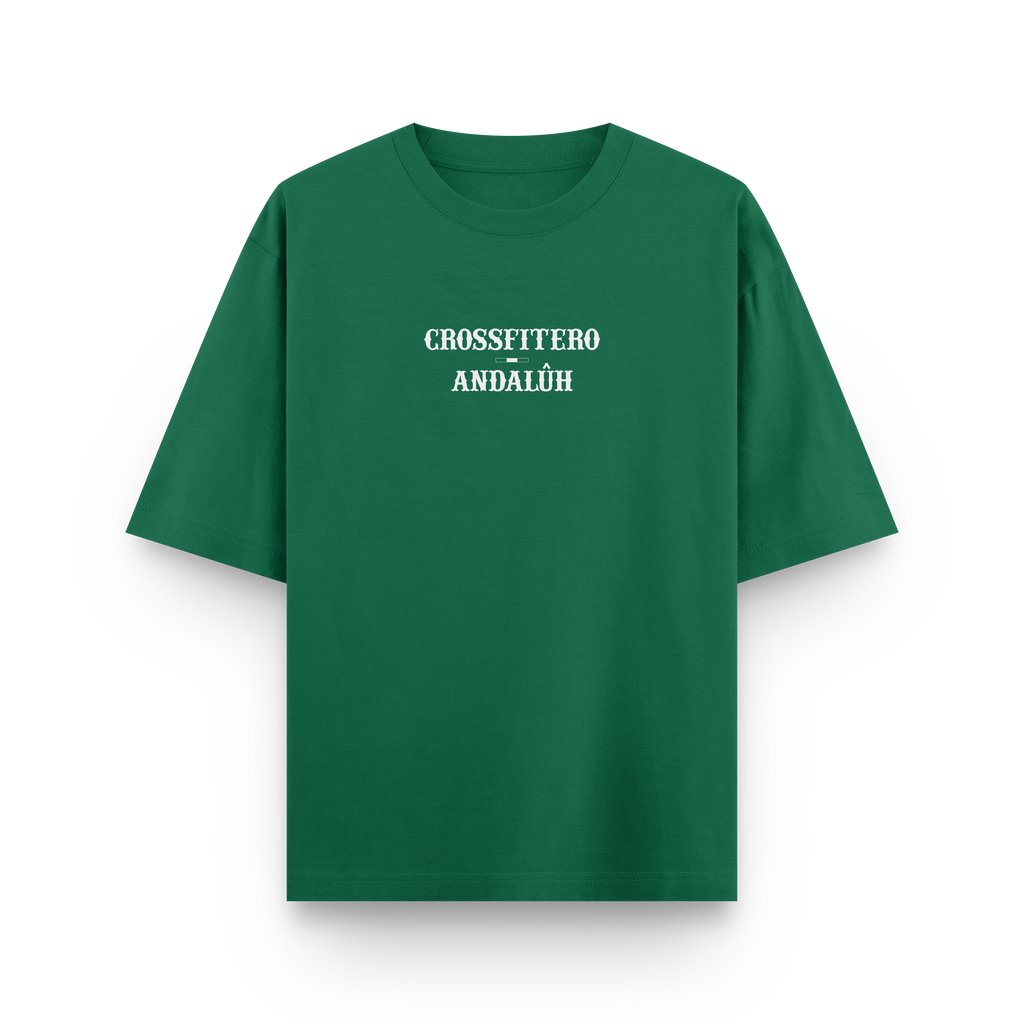 CAMISETA OVERSIZE RELAXED 'CROSSFITERX ANDALÚH' VERDE