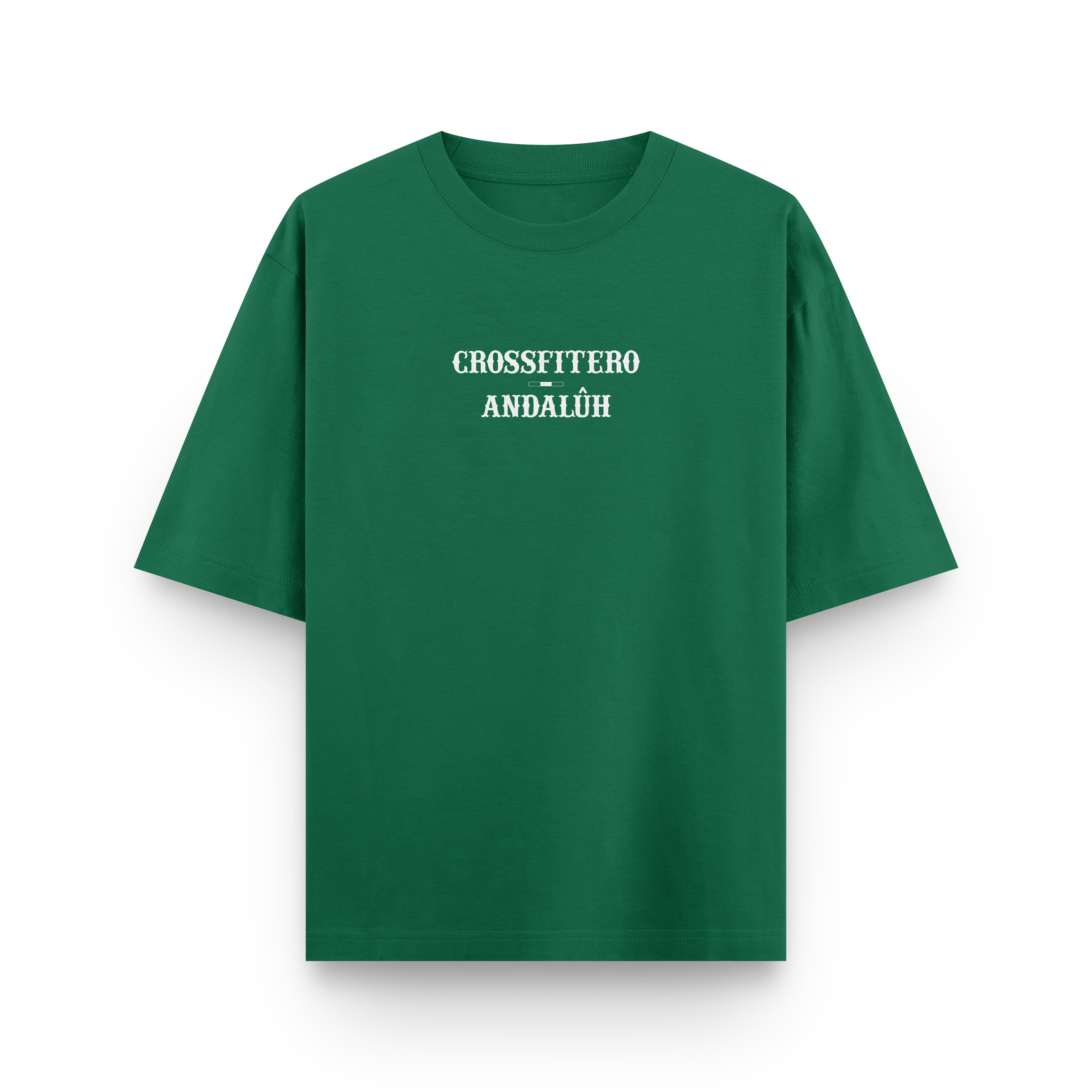 CAMISETA OVERSIZE RELAXED 'CROSSFITERX ANDALÚH' VERDE